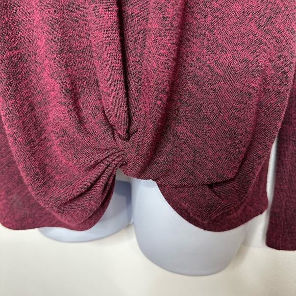XS ANTHROPOLOGIE Sunday in Brooklyn Twist Front Top, V-Neck, Maroon, Boho - Picture 9 of 11